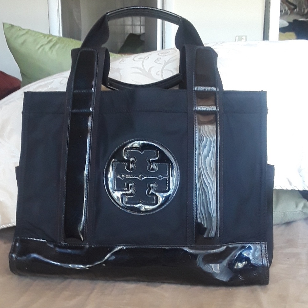 Tory Burch Nylon patent leather tote